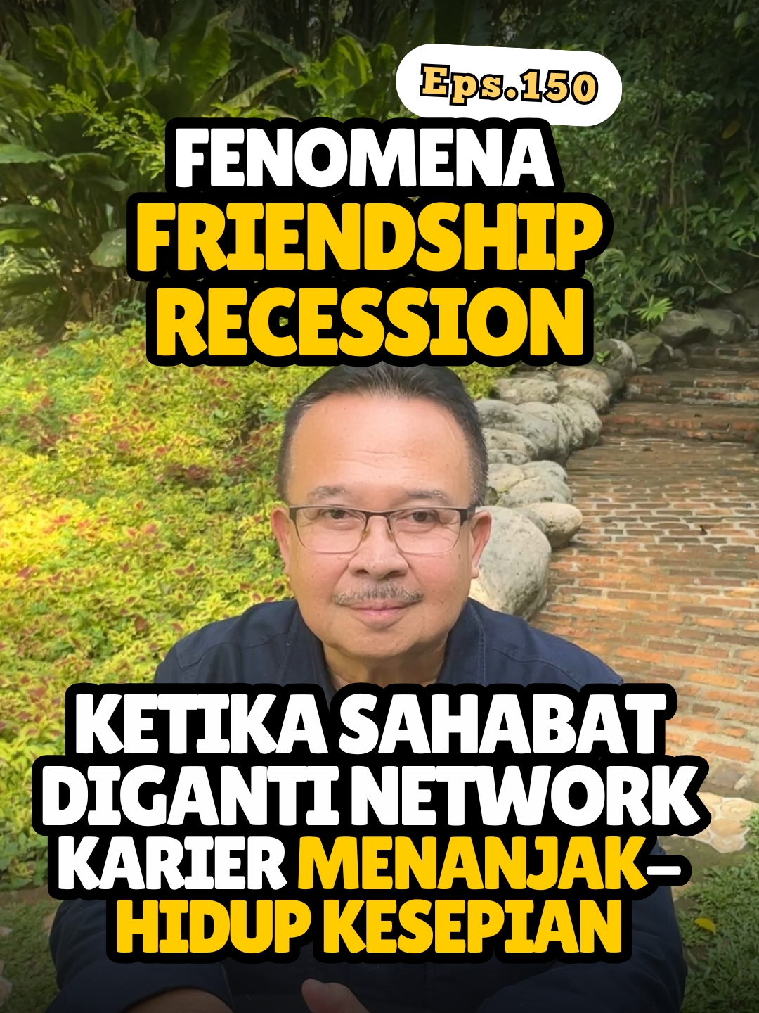 Fenomena Friendship Recession terjadi ketika sahabat dekat makin berkurang, tergantikan oleh network profesional. Banyak orang, terutama pria, akhirnya merasa hampa karena ruang personal dan persahabatan makin sempit. Padahal sahabat adalah salah satu kunci umur panjang selain kesehatan fisik. Punya teman yang mau mendengar dan berbagi cerita membuat hidup lebih bermakna. #StayRelevant