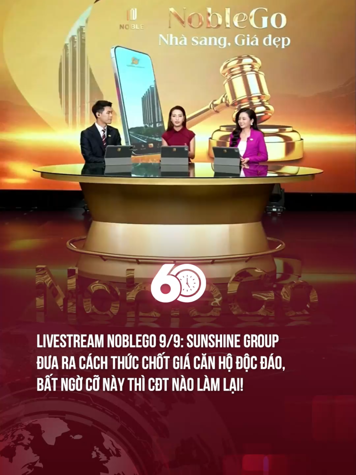 ⏰ 20H NGÀY 12/9: LIVESTREAM NOBLEGO SẼ TRỞ LẠI VỚI 2 CĂN HỘ CAO CẤP FULL NỘI THẤT 5 SAO THUỘC DỰ ÁN SUNSHINE LEGEND CITY VỚI GIÁ KHỞI ĐIỂM CHỈ 49TR/M2. ĐỪNG BỎ LỠ CƠ HỘI CÓ MỘT KHÔNG HAI NÀY! #Sunshinegroup #Nobleapp #NobleGo #Sunshinelegendcity #60giay #theanh28 #28news #tiktoknews