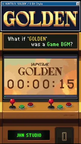 HUNTRIX 'GOLDEN' in 8-Bit Style 🎮   Full pixel lyric video out now ✨   Check it on 👉 @jhnstudio   #HUNTRIX #GOLDEN #KpopDemonHunters #8bitKpop #PixelArt