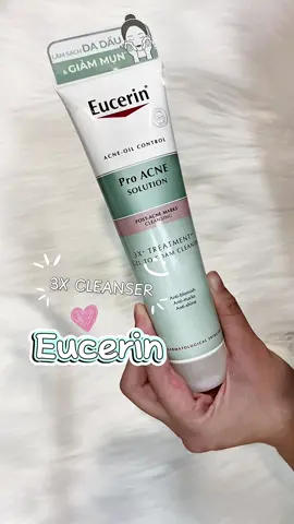 Giảm mụn tức thì từ Eucerin #acnefreemission #eucerinlovers #eucerin #cleanser #skincareroutine 
