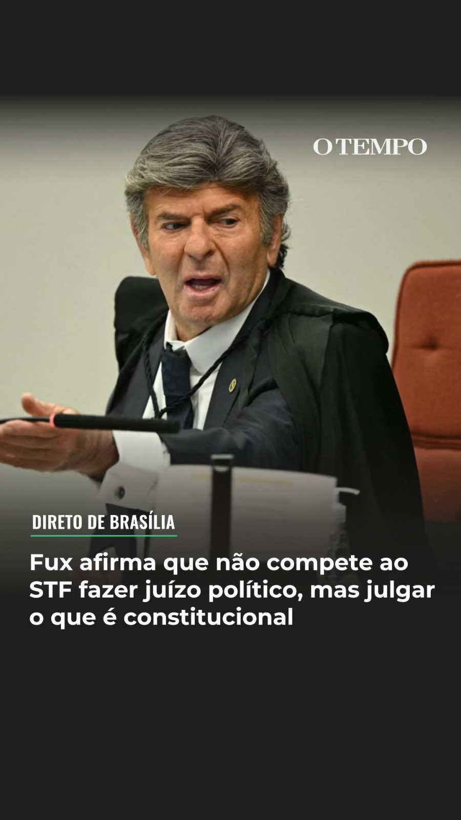FUX NO STF – Durante o julgamento da ação penal por tentativa de golpe de Estado, que pode condenar o ex-presidente Jair Bolsonaro (PL) e outros sete réus, nesta quarta-feira (10), o ministro Luiz Fux reforçou a importância de preservar o papel da Corte dentro dos limites constitucionais. Segundo ele, diferentemente do Legislativo e do Executivo, não cabe ao STF realizar juízos políticos sobre o que é bom ou ruim, conveniente ou inconveniente para o país. Fux destacou que a função primordial do Supremo é afirmar o que é constitucional ou inconstitucional, legal ou ilegal, sempre com base na Constituição de 1988 e nas leis brasileiras. Para o ministro, essa missão exige objetividade, rigor técnico e minimalismo interpretativo, justamente para evitar que o Judiciário ultrapasse suas atribuições e passe a atuar como agente político. Com esse posicionamento, o magistrado ressaltou o papel do Supremo como guardião da Constituição e lembrou que a clareza das decisões é essencial para garantir segurança jurídica e estabilidade democrática no Brasil. 📹 Reprodução / TV Justiça 📸 AFP or licensors #OTEMPO #STF #LuizFux #Supremo #Justiça    