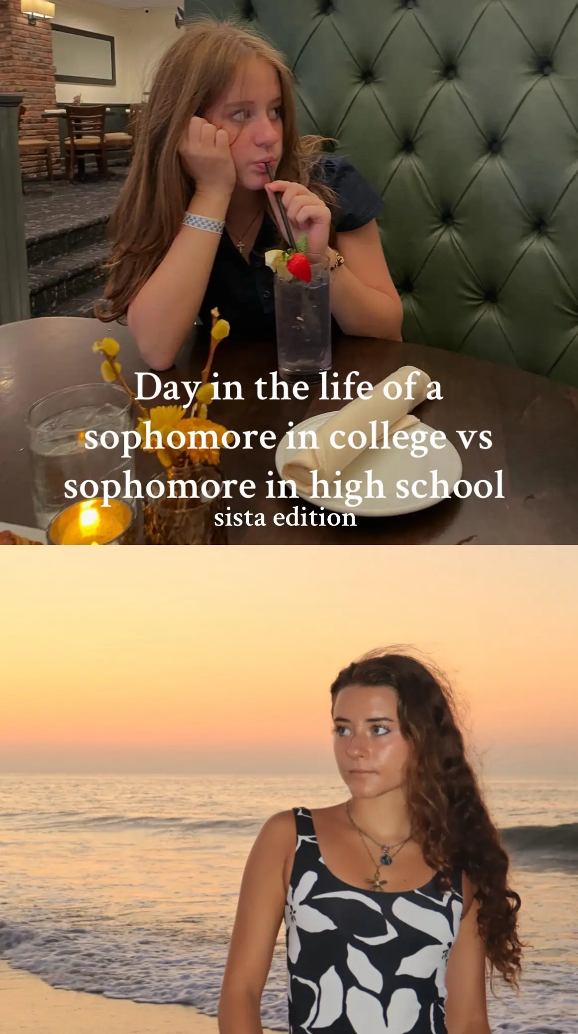 day in our life’s! sister edition! featuring @socialcoffee #uncw #fyp #diml #sister 