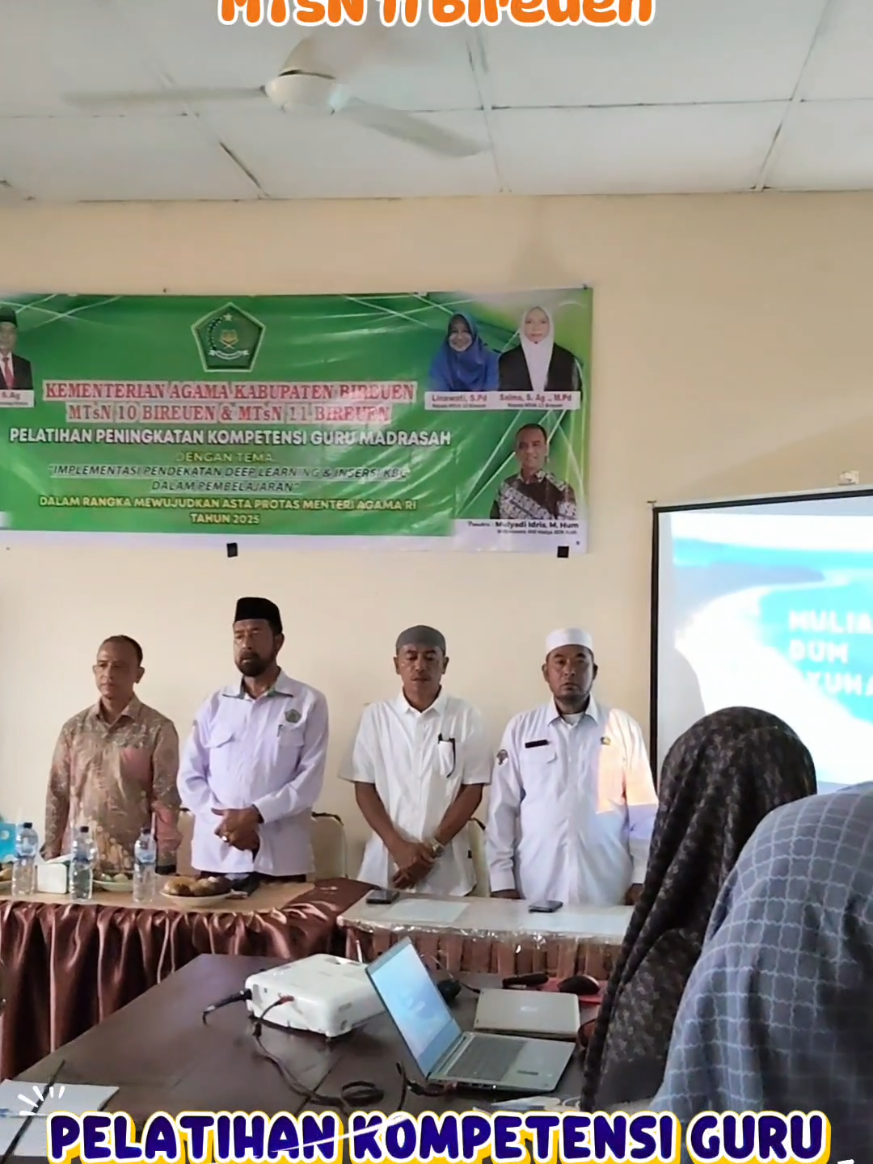 Madrasah Tsanawiyah Negeri 11 Bireuen menggelar Pelatihan Kompetensi Guru Madrasah Dengan Tema 