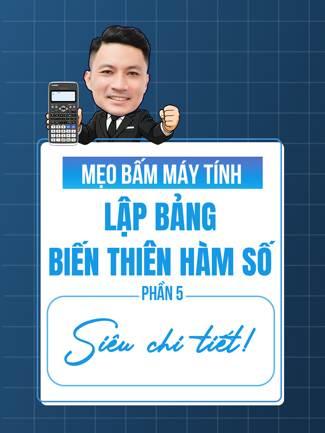 Mẹo bấm máy tính: Lập bảng biến thiên hàm số (P5) - Giải siêu nhanh và chi tiết! #toanthaythang #LearnOnTikTok #education #meobammaytinh #meobammaytinhcasio #bammaytinh