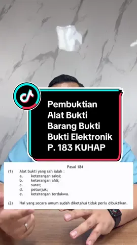 Barang bukti tidak dihadirkan dalam persidangan mengakibatkan dakwaan tidak terbukti! Jika, barang bukti material! Tapi dalam tindak pidana ITE, cukup alat bukti elektronik yang dibuktikan sedangkan barang bukti handphone tidak urgen atau wajib dihadirkan. #SKYLawFirm #sagala #hukumpidana #pembuktian #nikitamirzani @SKY Law Firm 