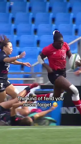 Phoebe with the fend of the century 😤 #Lionesses #rugby7s #kenyanwomen #rugbystrength 