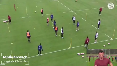 🔥 Ejercicio del Bayern de Múnich: rondo triple con 3 equipos en 3 espacios. Un trabajo espectacular para mejorar intensidad, apoyos y visión de juego. ¿Lo pruebas con tu equipo esta semana? ⚽ Link en la bio 👆 #Fútbol #Entrenadores #Rondo #Bayern #Toplidercoach #FutbolBase #CoachingFutbol