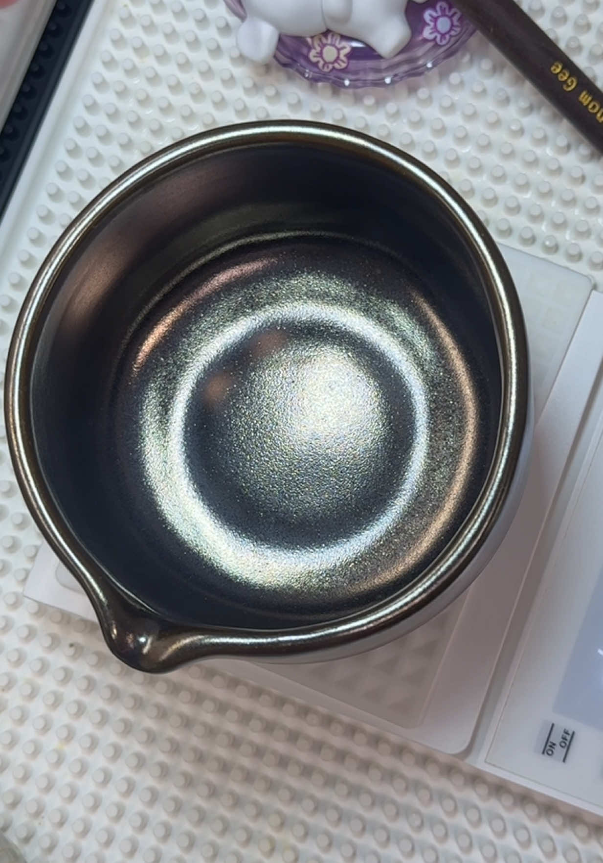 ได้ chawan ใบใหม่มา ขึ้นแท่นลูกรักน้องเป็นสีเมทัลลิก ตีดี ตีมัน ได้เสียงซักผ้าชัดเหมือนเดิมม !!!!#เทรนวันนี้ #matchalover #matcha #clearmatcha #purematcha 