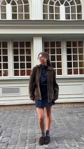 fit check before work 🤎☕️#brownlook #brownobsession #suedeshoes #suedejacket #prefalloutfits 