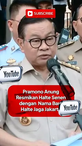 gubernur Pramono Anung resmi' kan halte senen, dengan nama baru halte jaga jakarta#tiktok 