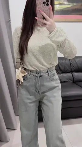 Quần Jeans Nữ Lưng cao ống rộng #thoitrangnu #xuhuongtiktok 