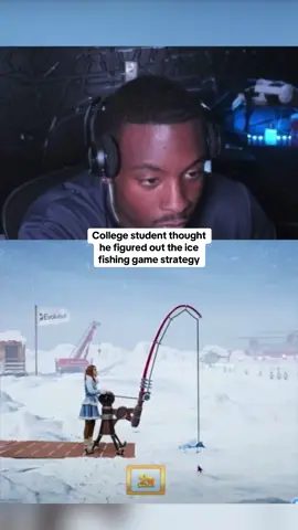 College student thought he figured out the ice fishing game strategy #kickstreaming