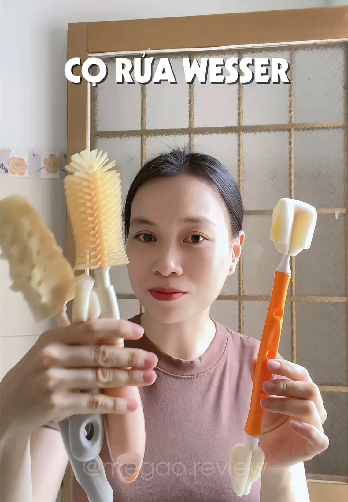 Cọ rửa bình sữa Wesser, tiện bền rửa sạch, mẹ Gạo dùng ok lắm nha #mebimsua #mevabe #coruabinhsua #coruabinhwesser 