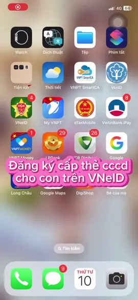 Cách đăng ký cấp thẻ căn cước công dân cho con #VNeid #dichvucong #cccd #lamcccdchobe 
