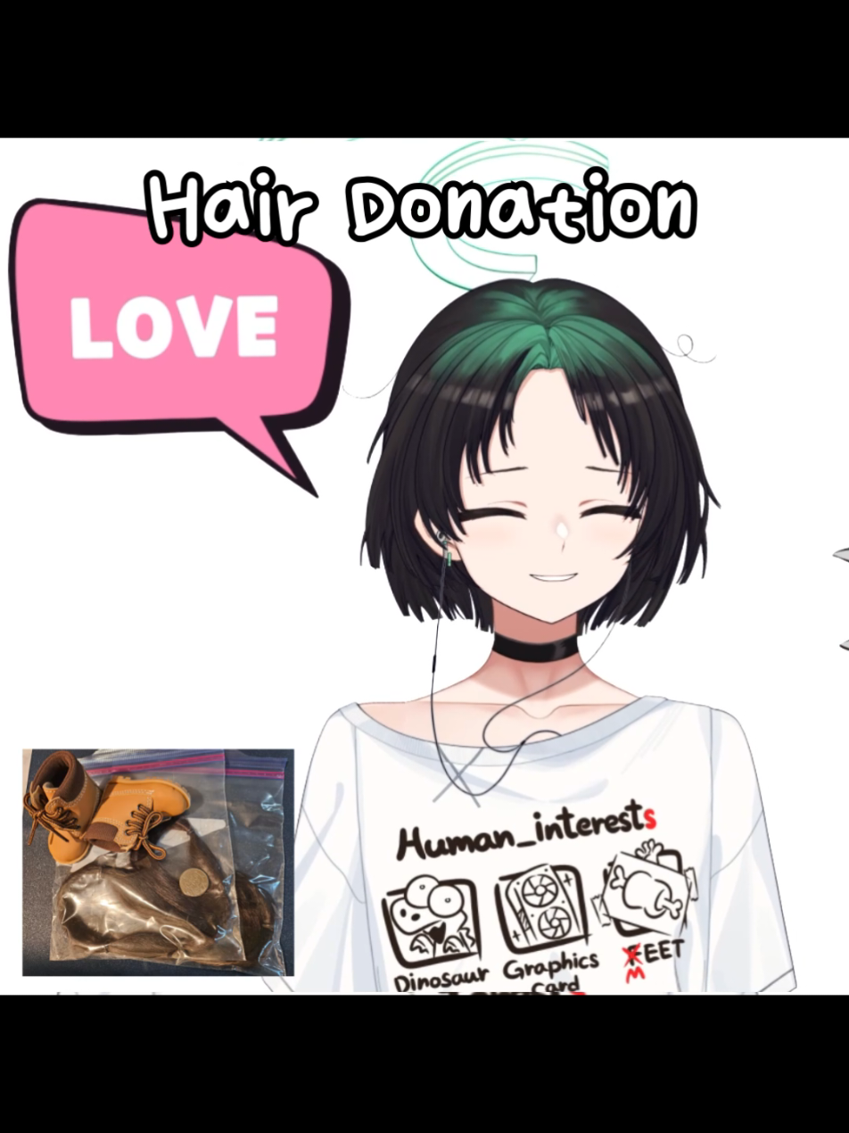 Once again, I donated my hair to kids fighting cancer 😇 #vtuber #hair 