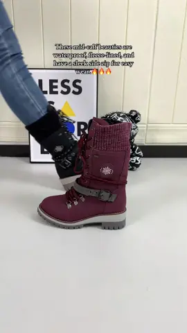These mid-calf beauties are waterproof, fleece-lined, and have a sleek side zip for easy wear.🔥🔥🔥 #midcalfboots #fleecelined #waterproofboots #sidezipboots #snowboots #non-slipsole #winterfashion #stylishboots #warmboots #easywear 