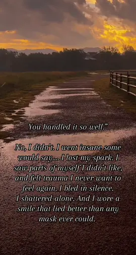 “I didn’t handle it well. I survived.” I chose not to allow the darkness run my life. Instead I embraced every bit of the pain, screamed, cried for hours on end, thought about ending It all. Then I gave It all back to the universe and let It go. You see, it’s a choice to sit in the darkness and allow It to consume you or learn from It. You can chose the outcome. Don’t allow your emotions to control & keep you stuck.  Choose to make a better life, rather than being the victim. I chose to make the change to better my life, to break the curses before me. To stop the toxic cycles, and behavior. I am living proof you can overcome the pain and have peace in your life. You can start over whenever you want. It’s not going to be easy, but worth It all.  It’s your life, live It the way you want!🫶🏻💫🤗
