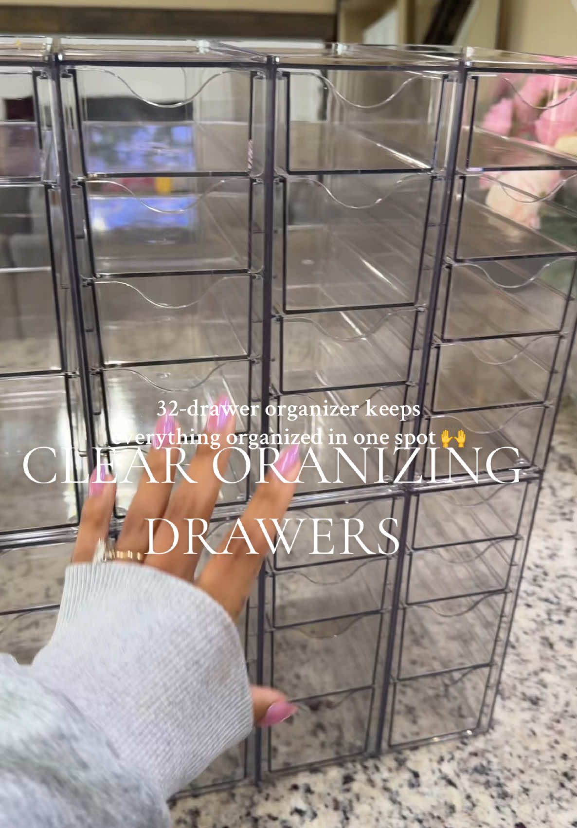 Stop digging for pens, chargers, and random stuff—this 32-drawer organizer keeps everything in one spot 🙌 #organizedhome #organizing #storage #organization 