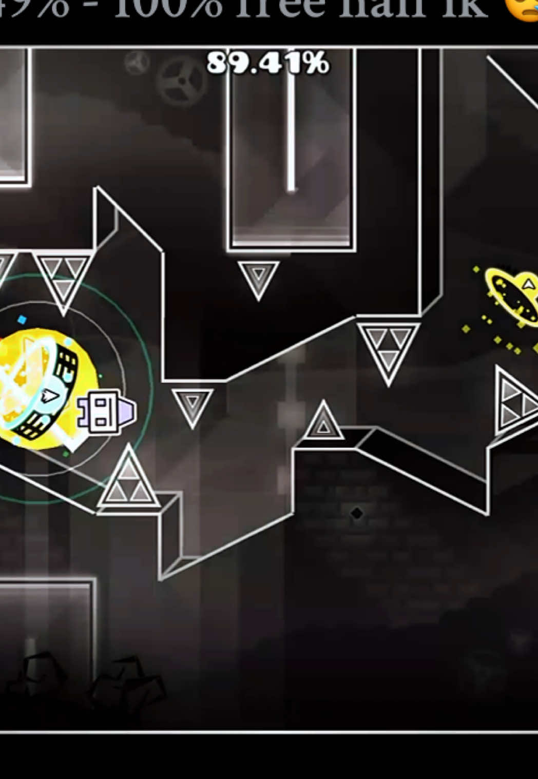 I could get 49% - 100% but the 60 ship transistion is too inconsistent for me from 49 #geometrydash #gdtt #oblivion #progress #inflationfurries 