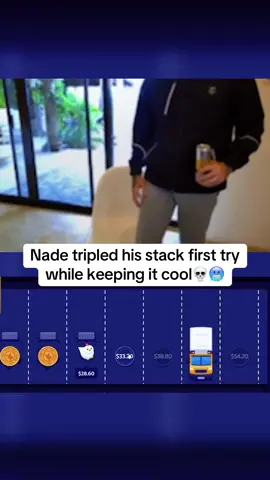 Nade tripled his stack first try while keeping it cool💀🥶#kickstreaming #fyp #chicken 