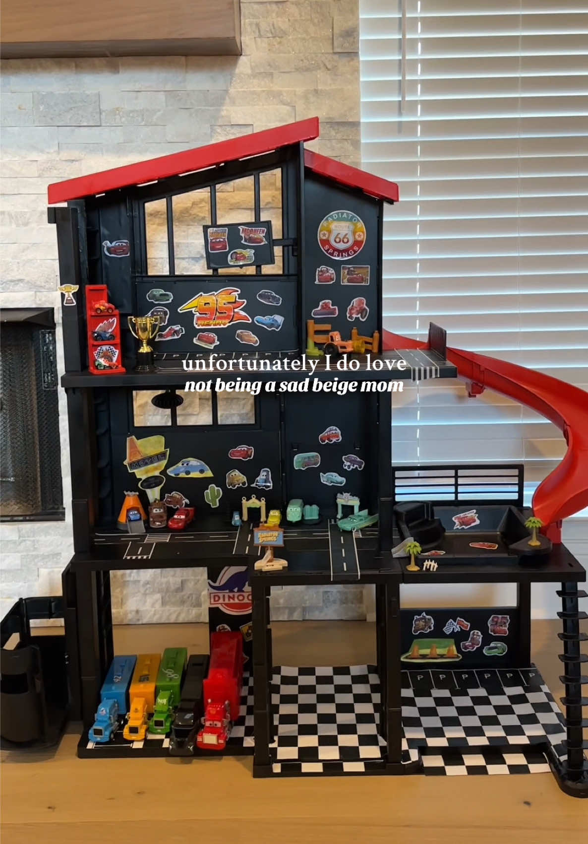 Will forever be a character mom 🤪 #momlife #disneypixarcars #lighteningmcqueen #toddlermom #carsmovie for you fyp  