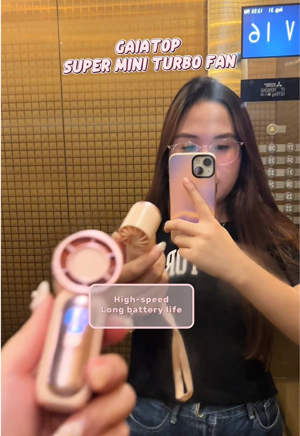Pocket size Super Mini Turbo Fan by GAIATOP High-Speed  Handheld Fan 🌸💗Long-battery life portable rechargeable fan #turbofan #portablefan #minifan #rechargeablefan #gaiatop 