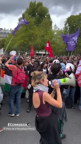 Ditengah Aksi Massa demo Presiden Macron Prancis, Massa Juga Menyuarakan Aksi FREE PALESTINA !  #DemoPrancis #ParisHariini #BeritaParis #freepalestina #fypppp 