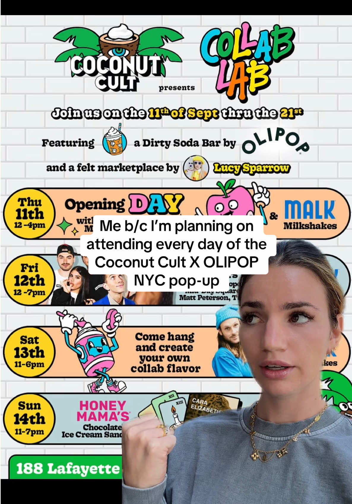 OLIPOP on TAP for the first AND only time‼️🫧 OPEN TOMORROW through 9/21: OLIPOP and @The Coconut Cult are popping up for NYFW and you’re invited! Come stop by to say hello 👋 🥤🥥#greenscreen 