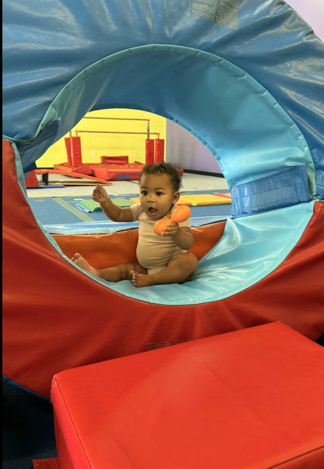 Our little gymnast in the making 🥹💖 #gymnastics #MomsofTikTok #momlife #parents #babygirl 