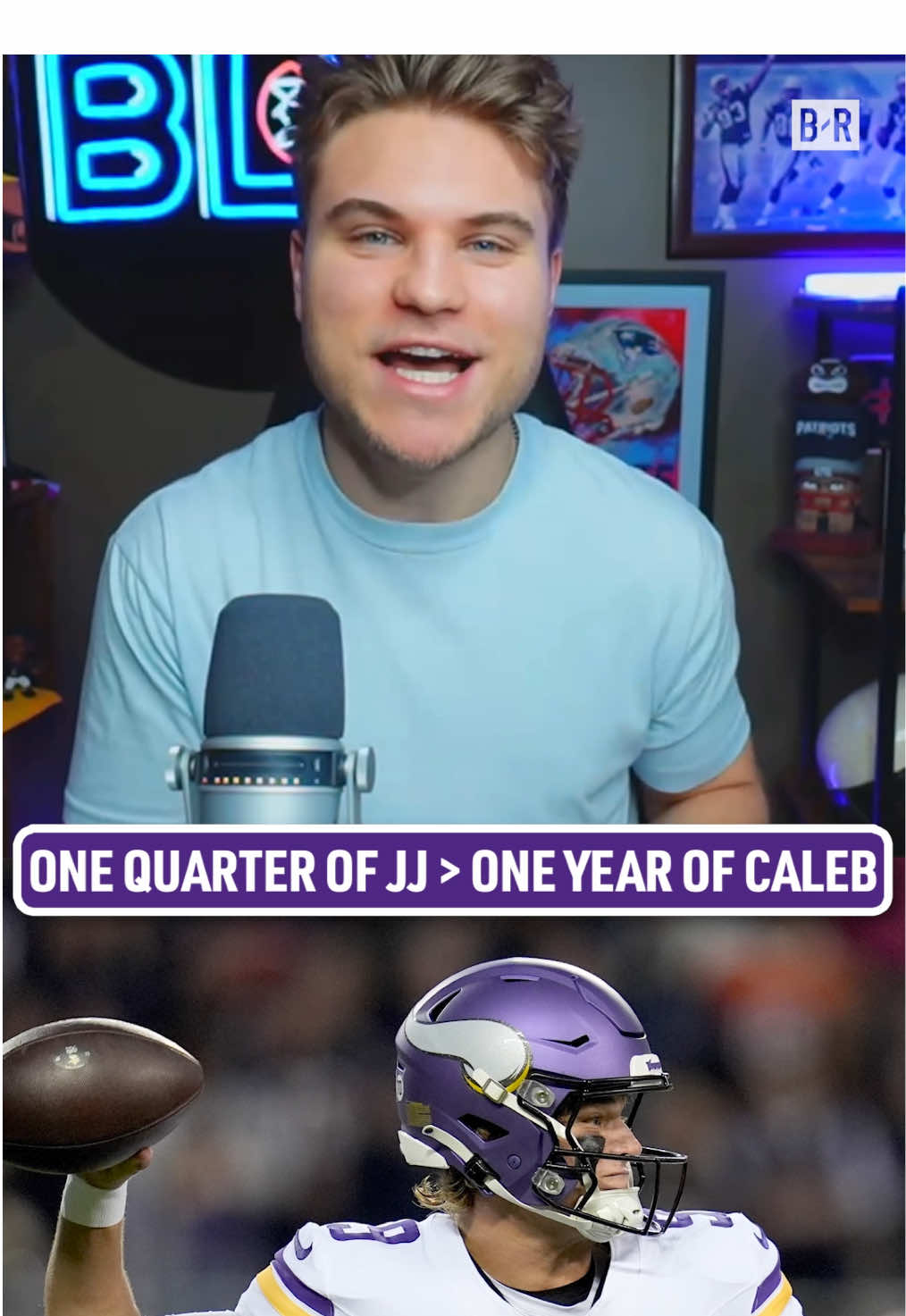 Will JJ McCarthy be the better QB in the long-term? 👀 #nfl #nflfootball #football #bears #vikings