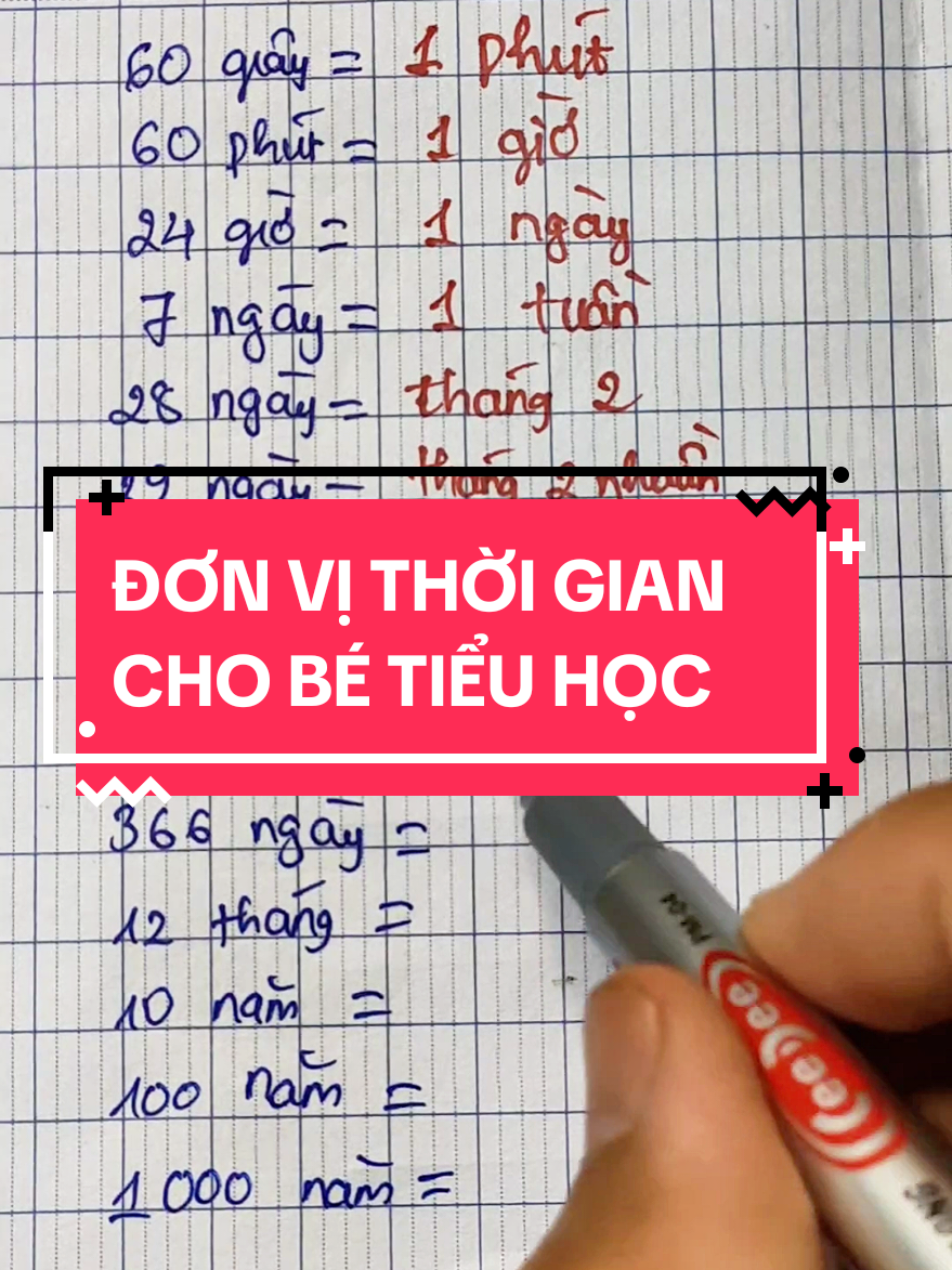 Đơn vị thời gian cần nhớ cho các bé tiểu học #thaygiaothanthien #toan #math #tinhnhanh #toantieuhoc @Thầy Giáo Thân Thiện @Thầy Giáo Thân Thiện 
