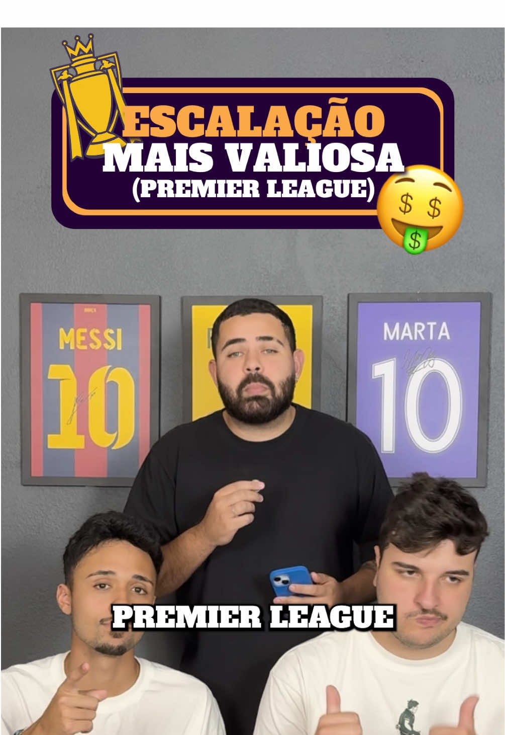 Escalação mais valiosa da Premier League! Acertaram todos? 👀💜💛 . #futebol #desafio #futebolbrasileiro #sportresenha #tiktokesportes  
