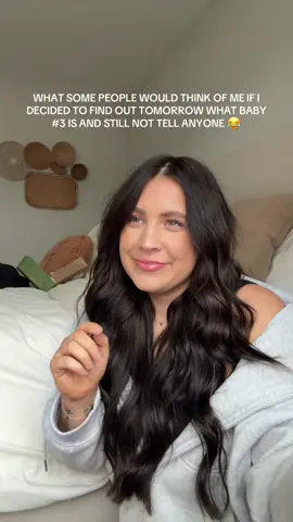 Oh how fun that would be, but I’m terrible at keeping my own secrets 😂 So bad that I told one of my best friends at church an hour after I took a positive test 😅 Don’t worry the only way I’m going to find out the gender is if the ultrasound tech accidentally tells me.  | third baby | funny | SAHM | FYP | 20 weeks |  #sahm #20weekspregnant #fypシ #anatomyscan 