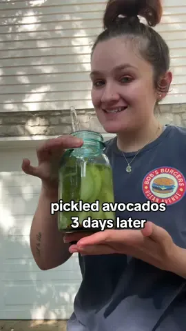 If you like pickles and avocados, you should try pickled avocados😍🥑🥒  #pickledavocado #pickles #picklelover #avocado #Foodie