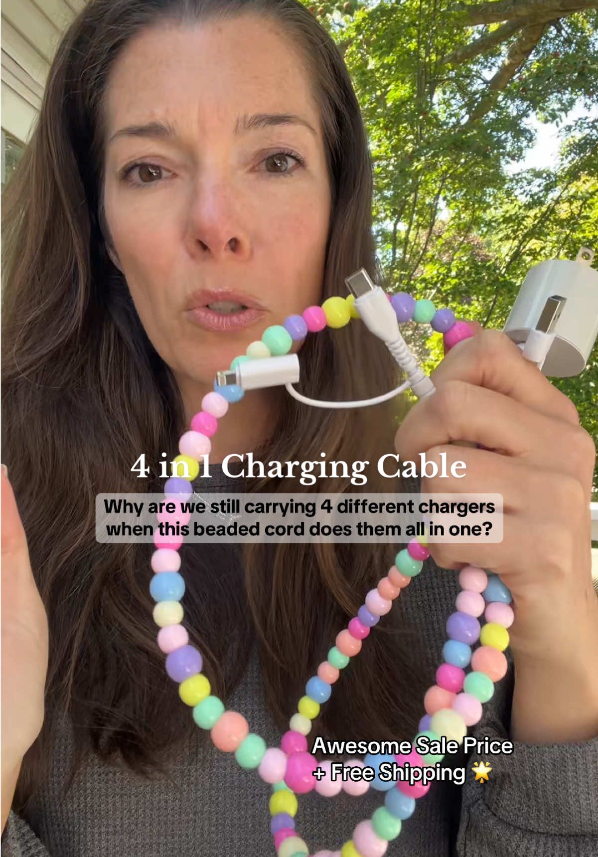 ⚡ Tired of carrying 4 different cords? This beaded 4-in-1 charging cable works for all your devices in one. A universal charging cord that doubles as a stylish bracelet = less clutter, more charge. 🙌 👉 Grab this multi device charging cable in my bio/comments — it’s the ultimate portable charging solution. #ChargingCable #TechGadgets #TravelEssentials #EverydayCarry #tiktokshopfinds beaded 4 in 1 charging cable multi device charging cord universal charging cable portable charging solution *prices change daily 