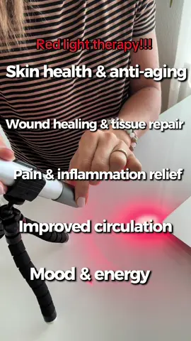 This @Red Light Therapy is by far my favorite !                  -Portable handheld design Includes stand for hands-     free use   -Dual red & infrared      wavelengths  -Lightweight and travel-friendly -Simple one-button operation #redlighttherapy #redlight #health #skin #amazonfinds #ad #CapCut 