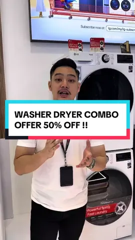 🔥 PROMO TERHAD! 🔥 Basuh + kering terus, tak payah jemur dah! 🚿👕✨  Sekarang anda boleh miliki Washer & Dryer moden hanya RM95/bulan untuk 9 bulan  (50% OFF) ‼️ 💰 Harga asal RM190 → Sekarang JIMAT separuh! 📦 Apa yang anda dapat? ✅ Warranty 5 Tahun ✅ Free Service 5 Tahun ✅ Free Penghantaran & Pemasangan Seluruh Malaysia ⚠️ Nota penting: ❌ CTOS / CCRIS / Blacklist tidak layak apply 📲 Jangan tunggu lama-lama, stok promo terhad! Klik link di bawah atau isi beg biru