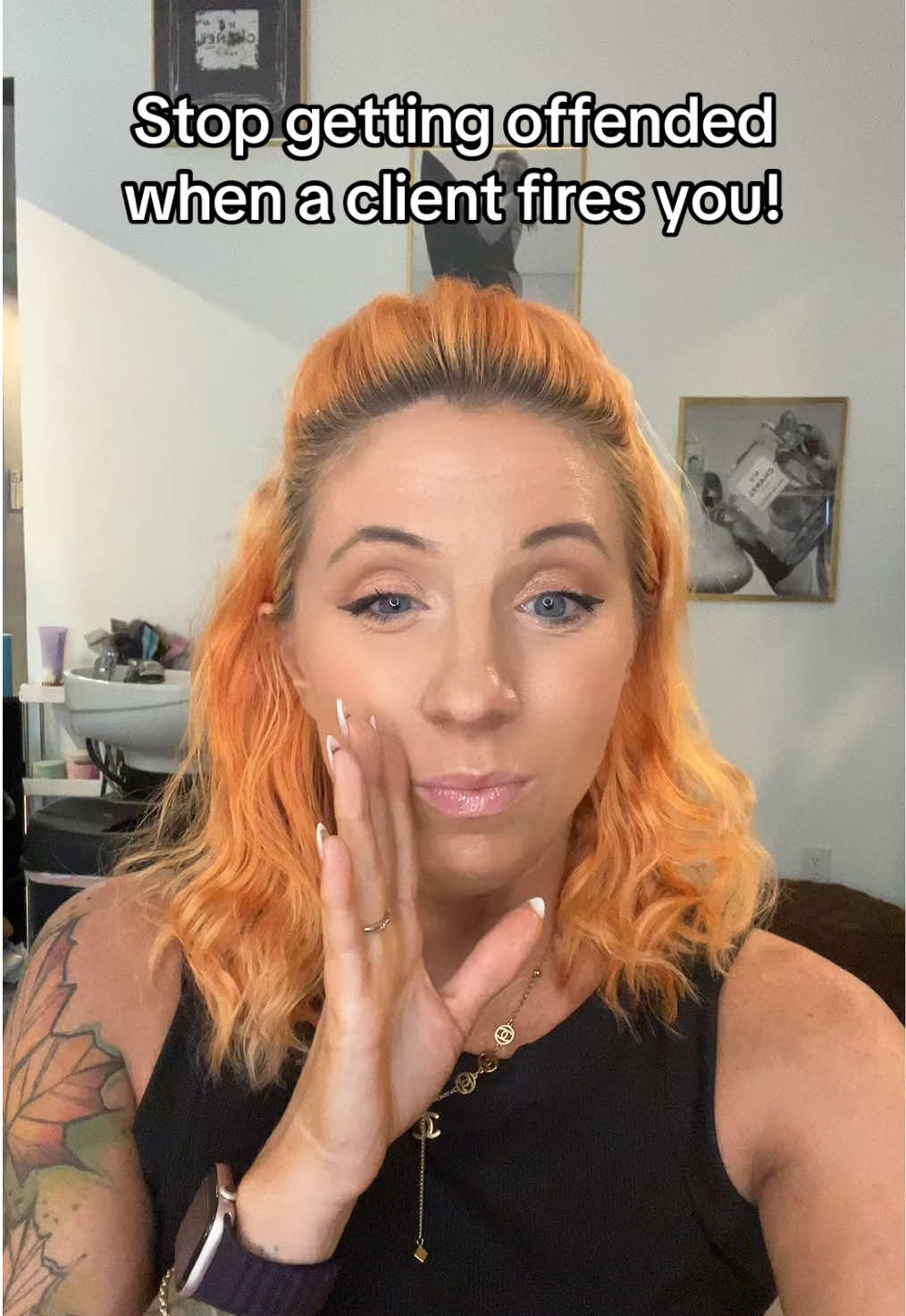 Stop getting offended when a client fires you a lot of times a client will fire and move on because they have outgrown you or you have outgrown them. It’s so hard to say that because we grow so attached to our clients because of the human connection that we have but try not to get so close ##hairstylistsoftiktok##hairstylist##hairstylistlife##haireducation##hair