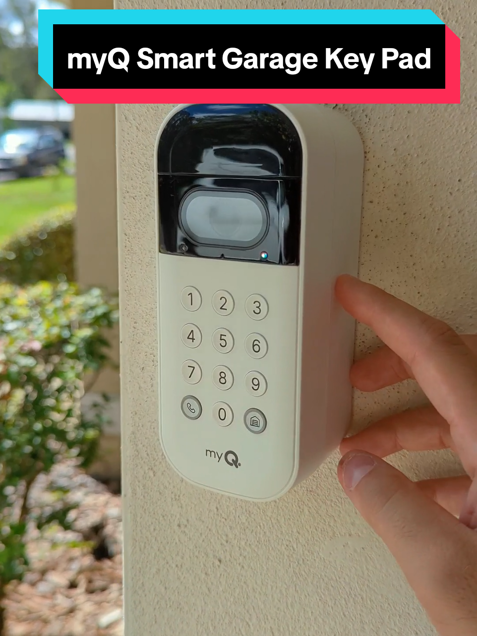 myQ Smart garage key pad with video! 😲 This thing is awesome! #smartgarageopener #garagedoorkeypad #videokeypad #garagedooropeners 