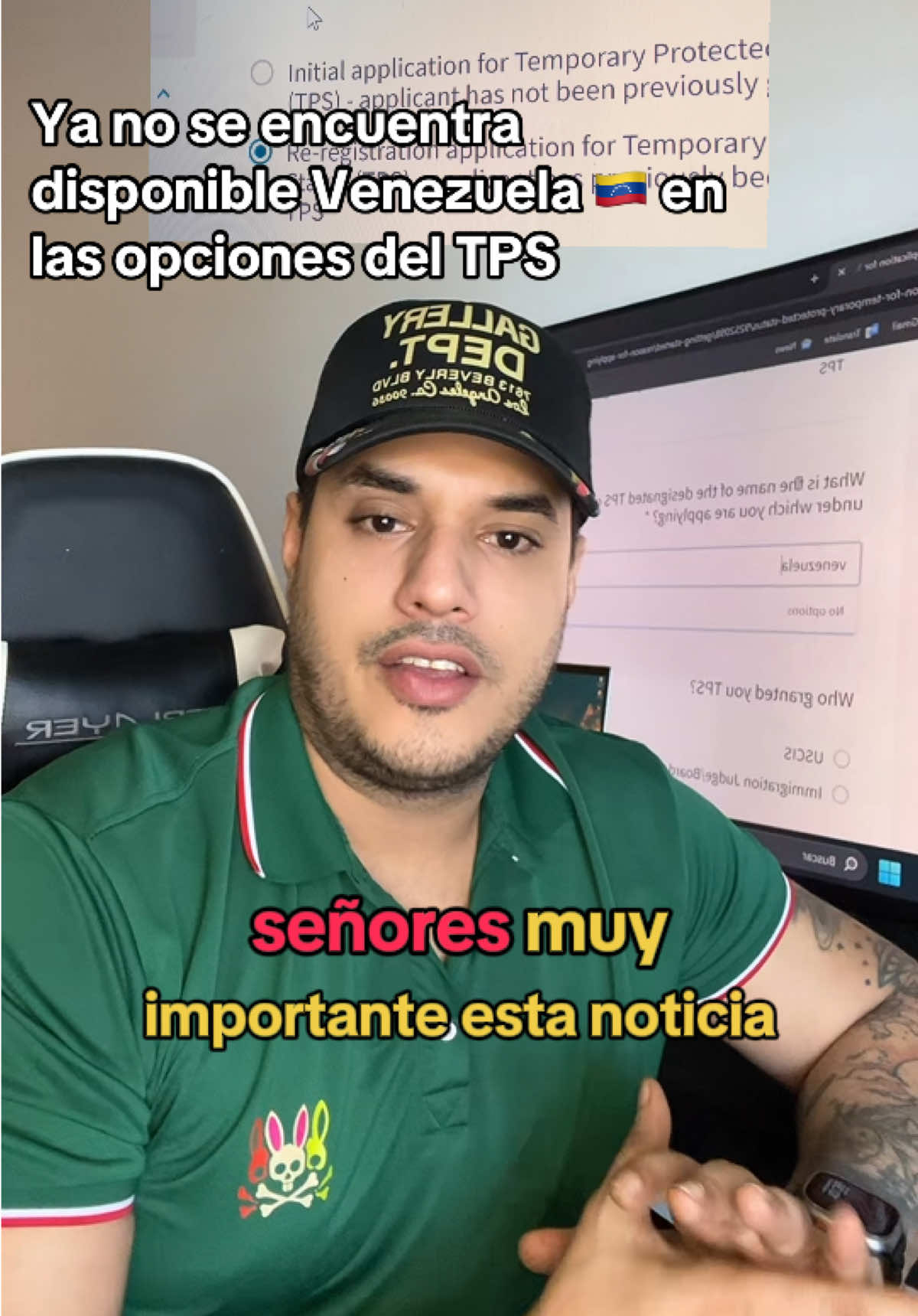 10 de septiembre | Ya no se encuentra la opción de Venezuela, como país designado para TPS . #tpsvenezuela #venezolanosenusa #viral #tps #venezolanos 