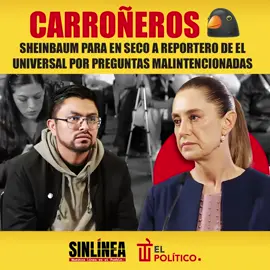 Tremendo izquierdazo 👊🏻 🔴 #Sheinbaum puso en su lugar al reportero de #ElUniversal por faltarle al respeto a las víctimas durante su intervención 📹👇🏻