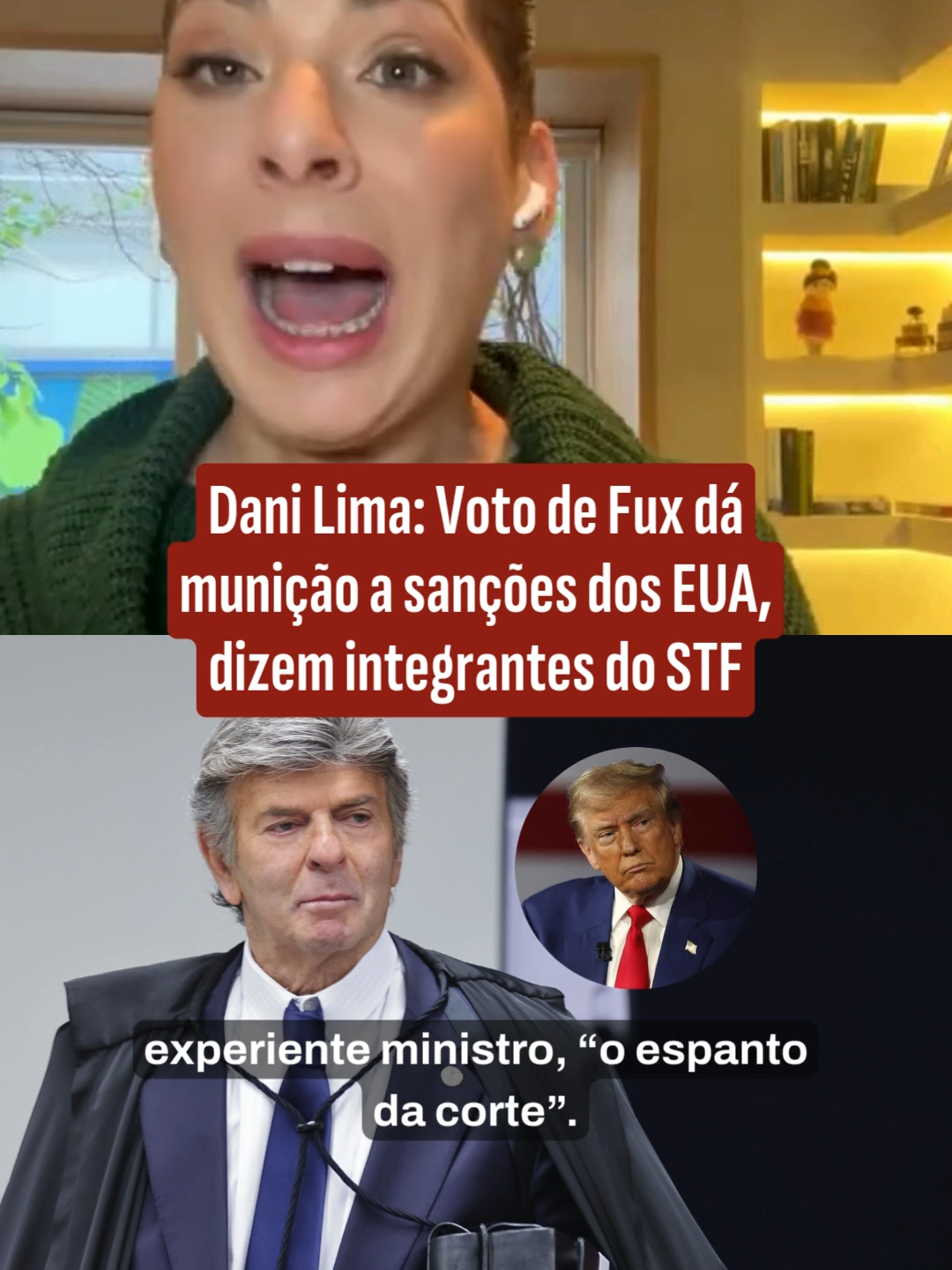 🗣UOL News: no julgamento da trama golpista, o ministro Luiz Fux votou pela anulação do processo contra o ex-presidente Jair Bolsonaro e os demais réus.  Segundo apuração da colunista Daniela Lima, integrantes do STF avaliam que o voto de Fux “dá munição a sanções dos EUA”. 📌De segunda a sexta, ao vivo, às 10h e às 17h, no Canal UOL e no YouTube do UOL #julgamentobolsonaro #prisãobolsonaro #bolsonaro #stf #alexandredemoraes #tramagolpista #governo #política #notícias #canaluol #reels #fy