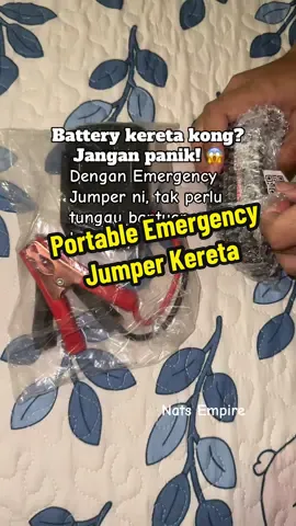 Dengan Emergency Jumper ni: ✅ Tak perlu panggil pomen ✅ Tak perlu tolak kereta ✅ Tak perlu stress! 📦 Saiz compact, senang simpan 💡 Plug & jump terus – settle dalam minit! #jumper #portablejumper #kereta #jumperkereta #viral 