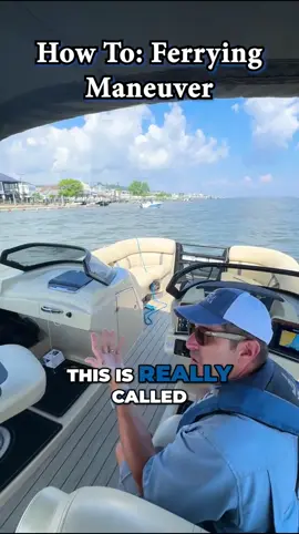 Ever try ferrying your boat to the dock? ⛴️ Save this video for the next time you want to give it a shot! 💪 #boatinglife #boattok #fyp #boathandling #ferrying #highlandsnj #bridgemarina