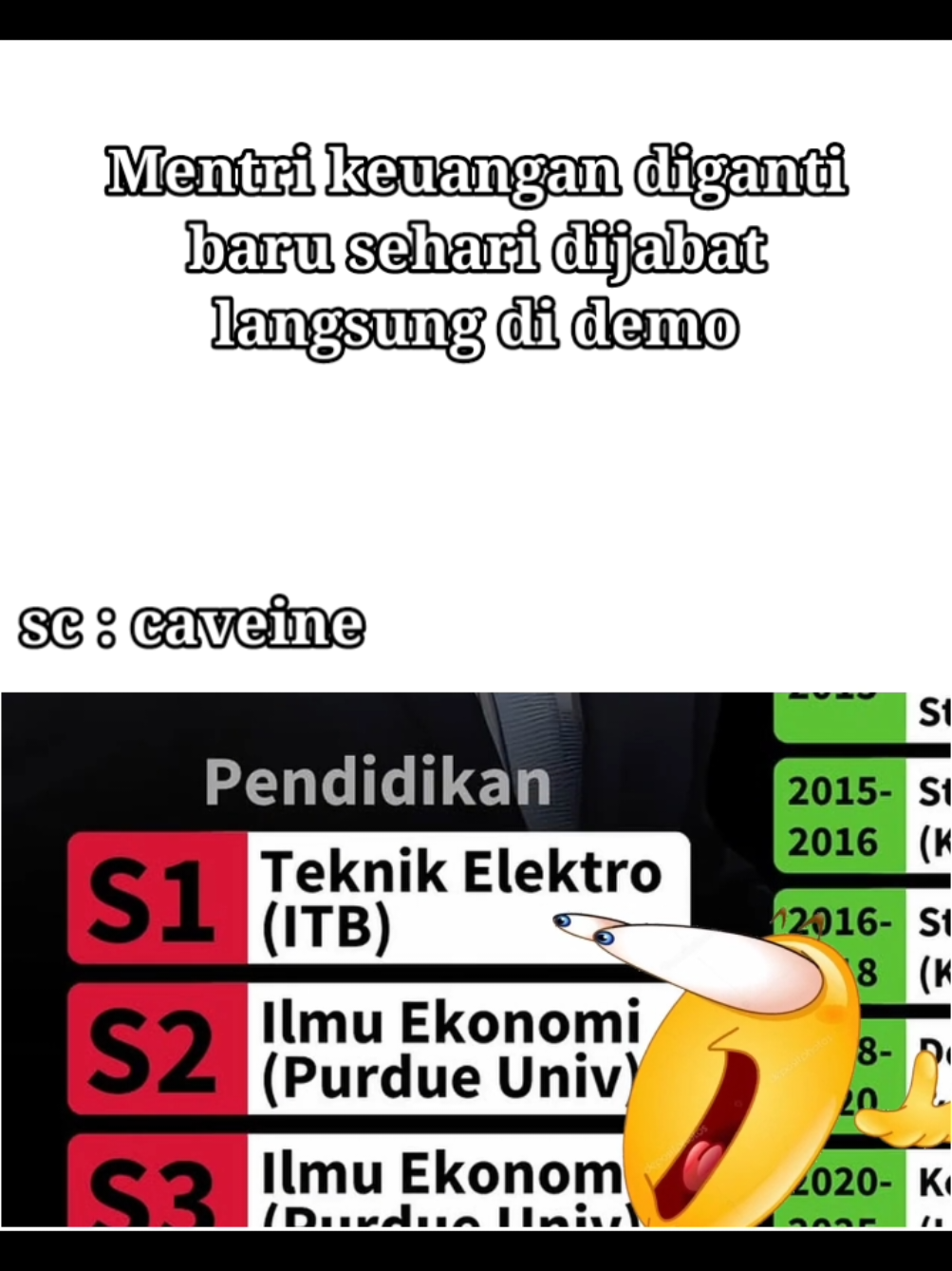 mentri keuangan diganti baru sehari dijabat langsung di demo #meme #caveinesirosting #fypシ゚viral #fyp #foryou 
