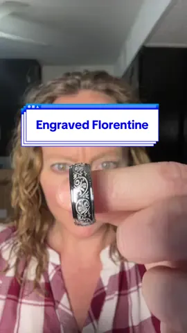 Metal Masters Engraved Florentine Weddjng Band! This ring is so beautiful!! Amazing quality for excellent prices! #metalmasters #metalmastersrings #tiktokshoprestock #tiktokshopcreatorpicks #spotlightfinds #getreadyforfashionweek #engagementring #ring #weddingband #engravedflorentinering 