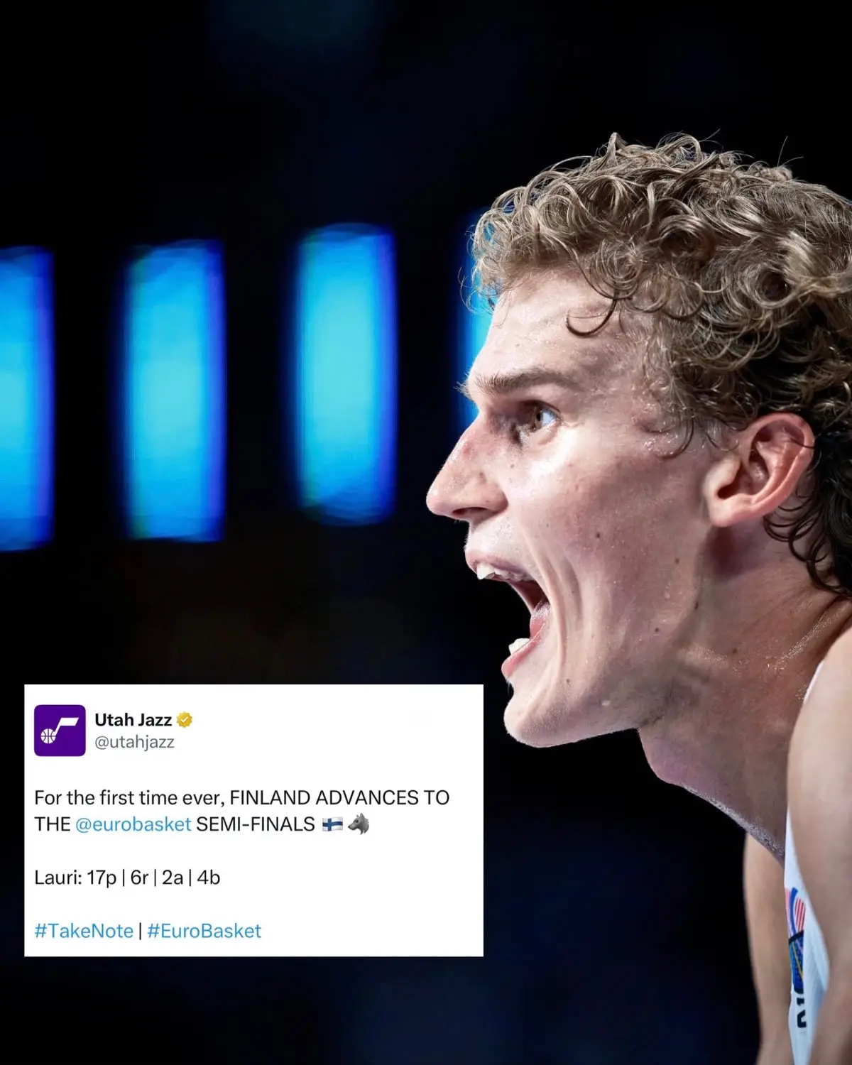 give us your best AAUUUUUUUUUUU🐺 #laurimarkkanen #susijengi #finland #eurobasket @NBA @FIBA EuroBasket 