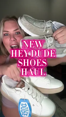 I love both of these but obsessed with the leopard 🐆  Which one would you wear??  #heydude #shoes #leopardprint #glitteryshoes #tiktokshopcreatorpicks @HeyDude 