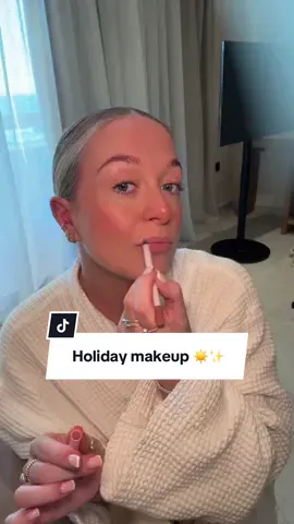 Quick holiday makeup ☀️✨  Products: @korres  Super serum  @Kylie Cosmetics  Skin tint  Glossy lip kit in ‘coconut 2.0’  @Rare Beauty  Brow harmony brow gel  @Hourglass Cosmetics  Vanish concealer  Bronzer  @makeupbymario  Bronzing and shaping serum  @Adored By  Balmy blush ‘heatwave’ @Kosas  Cloud set loose powder  @Milani Cosmetics  Baked blush ‘coralina’ @L'Oréal Paris UK  Panorama mascara  @Laura Mercier  Translucent hydrating setting spray  #grwm #makeup #fyp 
