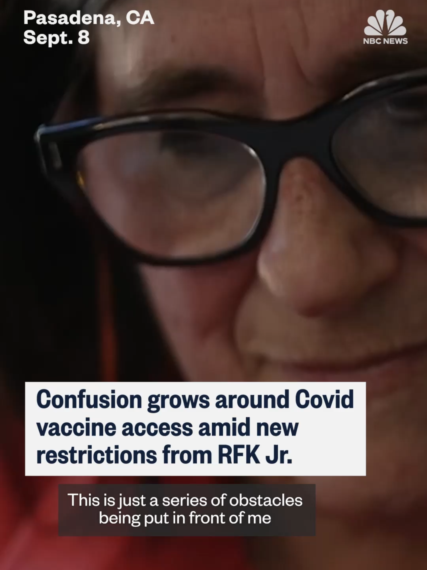 Confusion over who qualifies for the new #covid vaccine and the cost continues amid new restrictions from RFK Jr. NBC News' Steve Patterson sits down with a woman on Medicare who paid $225 out of pocket for the vaccine.